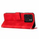 For Motorola Edge 40 Dream Triangle Leather Phone Case with Lanyard(Red) - 3