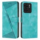 For Motorola Edge 40 Dream Triangle Leather Phone Case with Lanyard(Green) - 1
