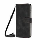 For Motorola Edge 40 Dream Triangle Leather Phone Case with Lanyard(Black) - 2