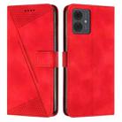 For Motorola Moto G14 Dream Triangle Leather Phone Case with Lanyard(Red) - 1