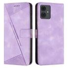 For Motorola Moto G14 Dream Triangle Leather Phone Case with Lanyard(Purple) - 1