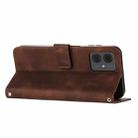 For Motorola Moto G14 Dream Triangle Leather Phone Case with Lanyard(Brown) - 3