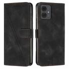 For Motorola Moto G14 Dream Triangle Leather Phone Case with Lanyard(Black) - 1