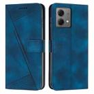 For Motorola Moto G Stylus 4G 2023 Dream Triangle Leather Phone Case with Lanyard(Blue) - 1