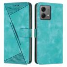 For Motorola Moto G84 Dream Triangle Leather Phone Case with Lanyard(Green) - 1