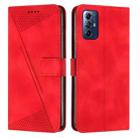 For Motorola Moto G Play 2024 Dream Triangle Leather Phone Case with Lanyard(Red) - 1