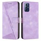 For Motorola Moto G Play 2024 Dream Triangle Leather Phone Case with Lanyard(Purple) - 1