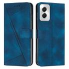 For Motorola Moto G Power 5G 2024 Dream Triangle Leather Phone Case with Lanyard(Blue) - 1