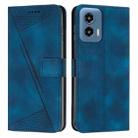 For Motorola Moto G Play 5G 2024/Moto G 5G 2024 Dream Triangle Leather Phone Case with Lanyard(Blue) - 1