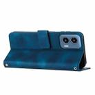 For Motorola Moto G Play 5G 2024/Moto G 5G 2024 Dream Triangle Leather Phone Case with Lanyard(Blue) - 3