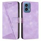 For Motorola Moto G Play 5G 2024/Moto G 5G 2024 Dream Triangle Leather Phone Case with Lanyard(Purple) - 1