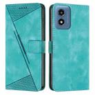 For Motorola Moto G04/G24 Dream Triangle Leather Phone Case with Lanyard(Green) - 1