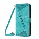 For Motorola Moto G34 5G Dream Triangle Leather Phone Case with Lanyard(Green) - 2