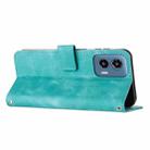 For Motorola Moto G34 5G Dream Triangle Leather Phone Case with Lanyard(Green) - 3