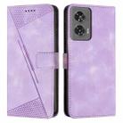 For Motorola Edge 50 Fusion Dream Triangle Leather Phone Case with Lanyard(Purple) - 1