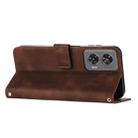 For Motorola Edge 50 Fusion Dream Triangle Leather Phone Case with Lanyard(Brown) - 3