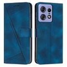 For Motorola Edge 50 Ultra Dream Triangle Leather Phone Case with Lanyard(Blue) - 1