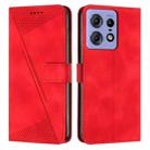 For Motorola Edge 50 Ultra Dream Triangle Leather Phone Case with Lanyard(Red) - 1