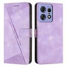 For Motorola Edge 50 Ultra Dream Triangle Leather Phone Case with Lanyard(Purple) - 1