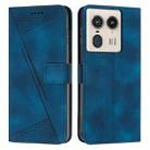 For Motorola Edge 50 Pro Dream Triangle Leather Phone Case with Lanyard(Blue) - 1