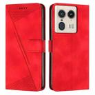 For Motorola Edge 50 Pro Dream Triangle Leather Phone Case with Lanyard(Red) - 1