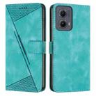 For Motorola Edge 2024 Dream Triangle Leather Phone Case with Lanyard(Green) - 1