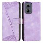 For Motorola Edge 2024 Dream Triangle Leather Phone Case with Lanyard(Purple) - 1