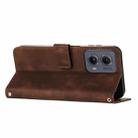 For Motorola Edge 2024 Dream Triangle Leather Phone Case with Lanyard(Brown) - 3