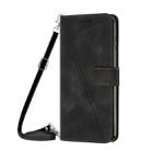 For Motorola Edge 2024 Dream Triangle Leather Phone Case with Lanyard(Black) - 2