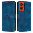 For Motorola Moto G Stylus 5G 2024 Dream Triangle Leather Phone Case with Lanyard(Blue) - 1