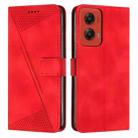 For Motorola Moto G Stylus 5G 2024 Dream Triangle Leather Phone Case with Lanyard(Red) - 1