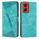 For Motorola Moto G Stylus 5G 2024 Dream Triangle Leather Phone Case with Lanyard(Green) - 1