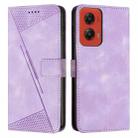 For Motorola Moto G Stylus 5G 2024 Dream Triangle Leather Phone Case with Lanyard(Purple) - 1