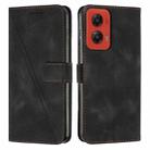 For Motorola Moto G Stylus 5G 2024 Dream Triangle Leather Phone Case with Lanyard(Black) - 1