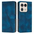 For Motorola Moto X50 Ultra Dream Triangle Leather Phone Case with Lanyard(Blue) - 1
