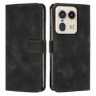 For Motorola Moto X50 Ultra Dream Triangle Leather Phone Case with Lanyard(Black) - 1
