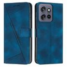 For Motorola Edge 50 Neo Dream Triangle Leather Phone Case with Lanyard(Blue) - 1