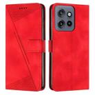 For Motorola Edge 50 Neo Dream Triangle Leather Phone Case with Lanyard(Red) - 1