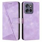 For Motorola Edge 50 Neo Dream Triangle Leather Phone Case with Lanyard(Purple) - 1