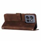 For Motorola Edge 50 Neo Dream Triangle Leather Phone Case with Lanyard(Brown) - 3