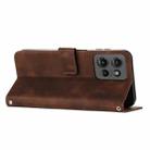 For Motorola Edge 50 Dream Triangle Leather Phone Case with Lanyard(Brown) - 3