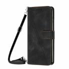 For Motorola Edge 50 Dream Triangle Leather Phone Case with Lanyard(Black) - 2