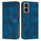 For Motorola Moto G35 Dream Triangle Leather Phone Case with Lanyard(Blue) - 1