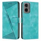 For Motorola Moto G35 Dream Triangle Leather Phone Case with Lanyard(Green) - 1