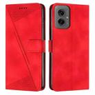 For Motorola Moto G55 Dream Triangle Leather Phone Case with Lanyard(Red) - 1