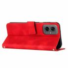 For Motorola Moto G55 Dream Triangle Leather Phone Case with Lanyard(Red) - 3