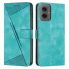 For Motorola Moto G55 Dream Triangle Leather Phone Case with Lanyard(Green) - 1