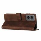 For Motorola Moto G55 Dream Triangle Leather Phone Case with Lanyard(Brown) - 3