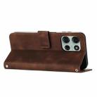 For Motorola Moto G75 Dream Triangle Leather Phone Case with Lanyard(Brown) - 3