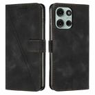 For Motorola Moto G75 Dream Triangle Leather Phone Case with Lanyard(Black) - 1